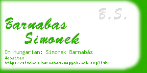 barnabas simonek business card