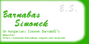 barnabas simonek business card